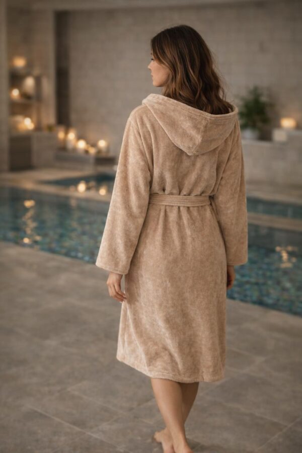 Accappatoio con Cappuccio 100%Cotone Ciniglia